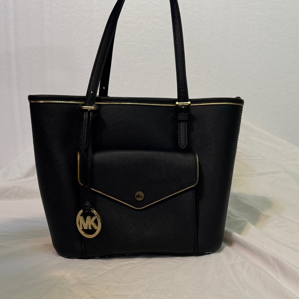 Michael Kors Black and Gold Tote